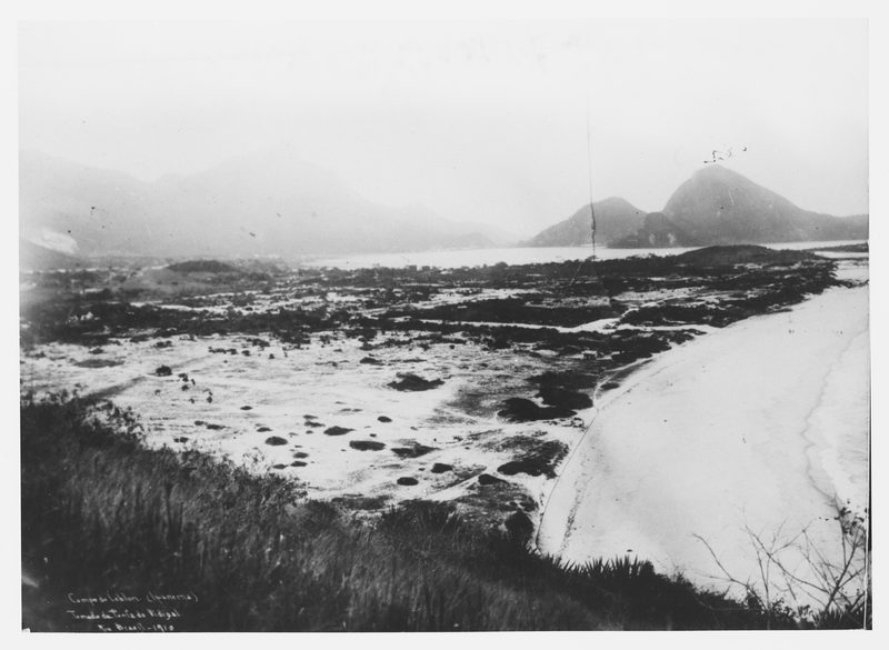 The open plain of Leblon and Ipanema seen from Morro do Vidigal, before the neighborhood was built