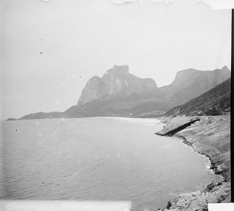 The Vidigal shoreline and Pedra da Gávea, between about 1916 and 1923